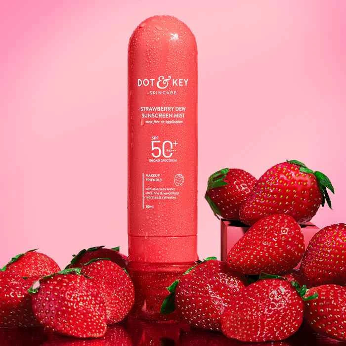 Strawberry Sunscreen Face Mist In-Vivo Tested SPF 50+ PA+++ 80ml