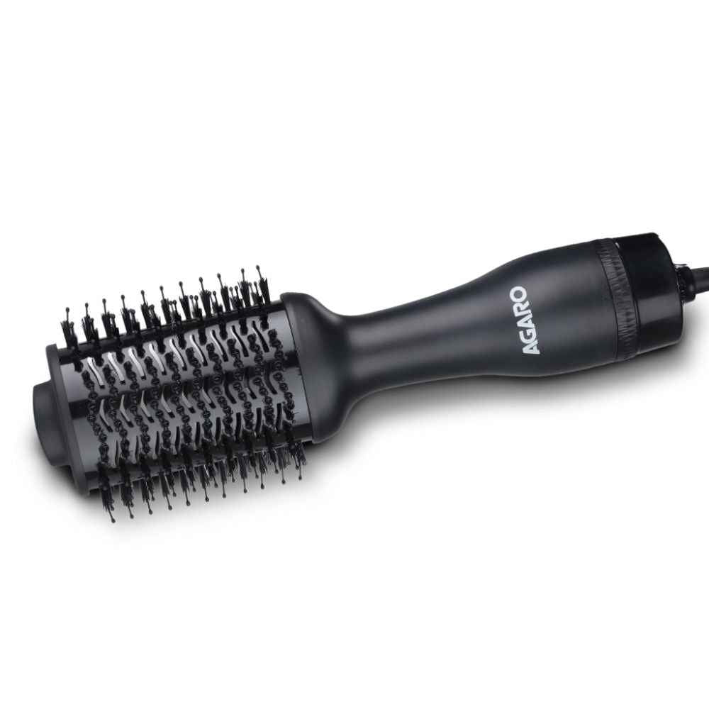 AGARO HV2179 Volumizer Hair Dryer with 24K Gold Surface, Activated Charcoal Bristles, Carbon (600 g)