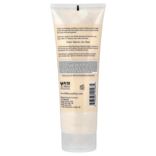 100% PURE, Honey & Virgin Coconut Restorative Conditioner, Dry & Damaged Hair, 8 fl oz (236 ml)