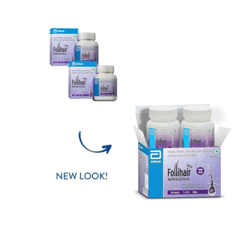 Follihair New Vitamin Tablets Twin Pack 30x2