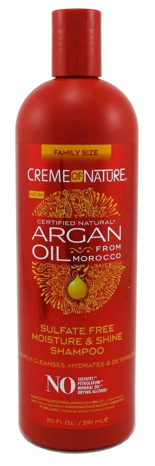 Creme Of Nature Argan Oil Shampoo Sulfate-Free 20oz (591ml) (2 Pack)