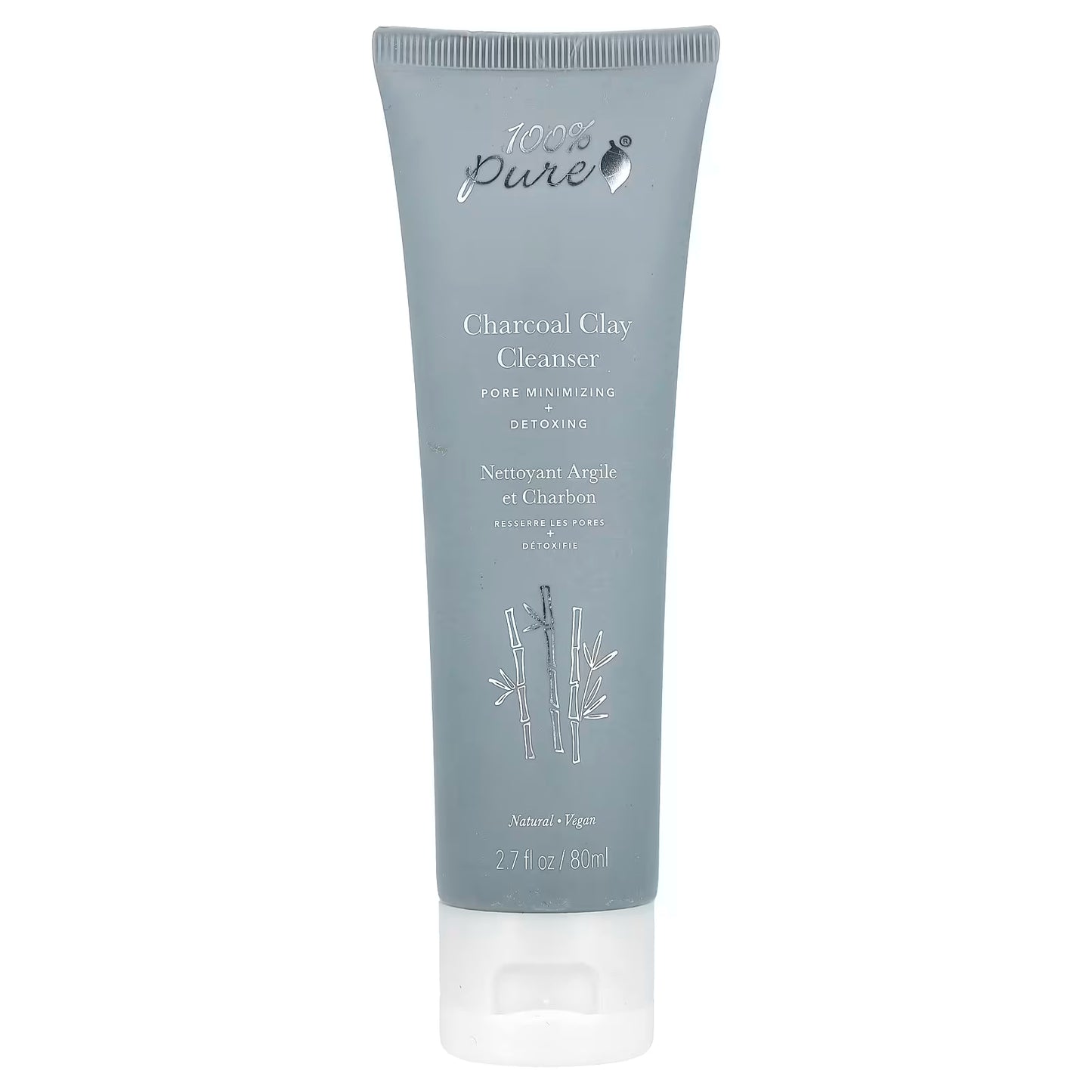 100% PURE, Charcoal Clay Cleanser, 2.7 fl oz (80 ml) - Asian Beauty