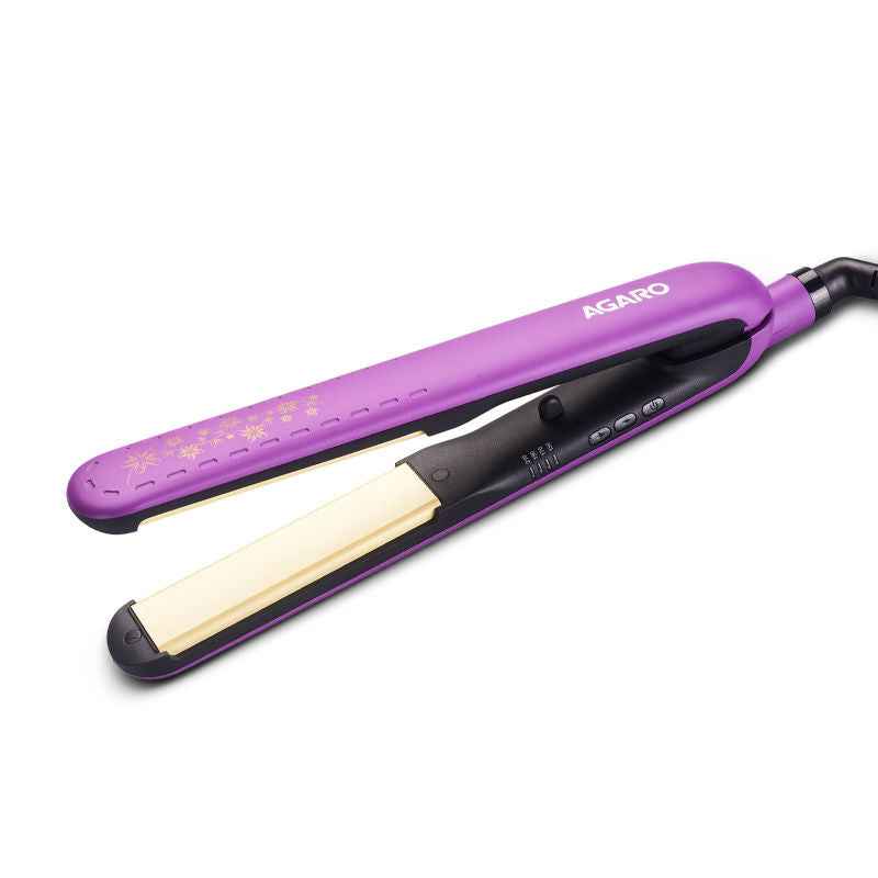 AGARO Purple Keratin Ceramic Titanium Hair Straightener | 4 Heat Settings, Fast Heating (1pc)