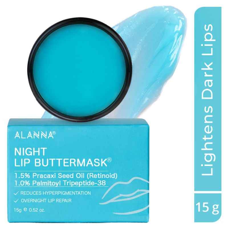 ALANNA Night Lip ButterMask, Intensive Overnight Hydration for Lips, For Smooth & Hydrated Lips (15 g)