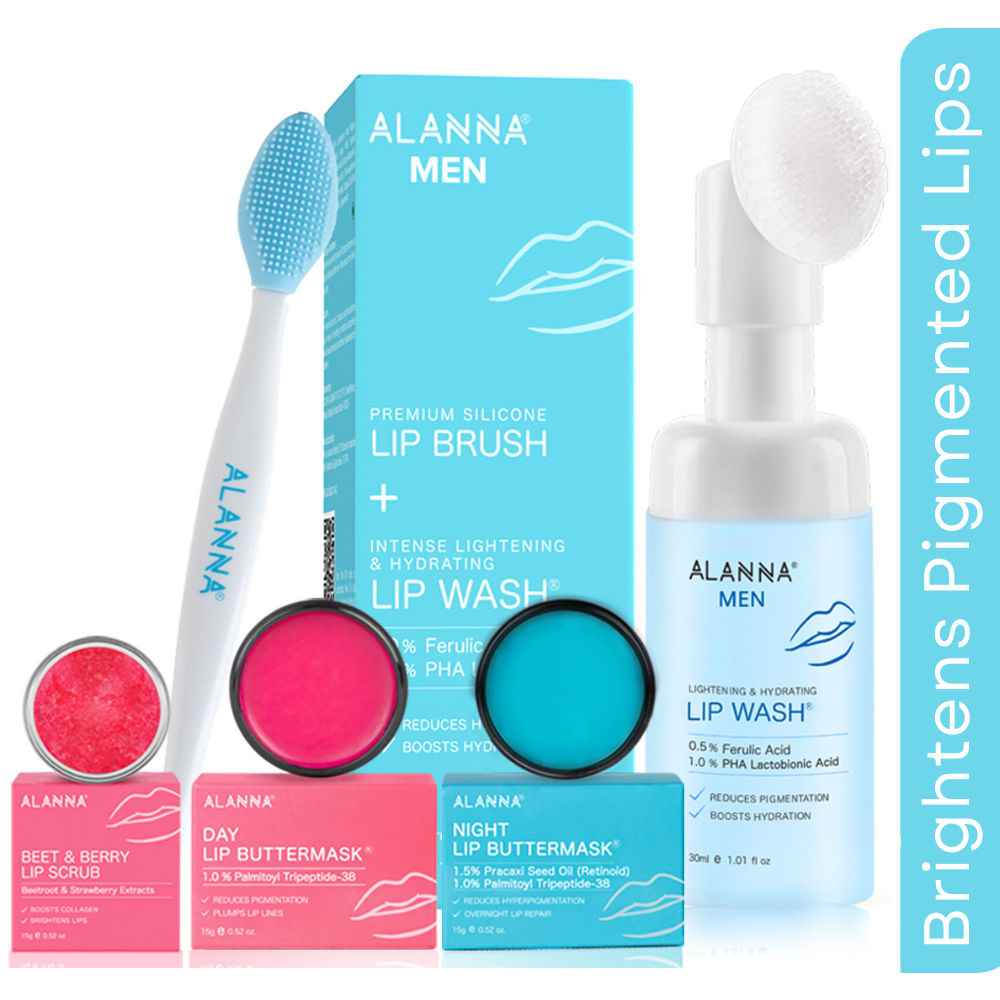 ALANNA Smoker's Lip Treatment Kit 4-Step Treatment for Dark, Pigmented Lips For Men