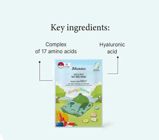 JM Solution x Pokémon Deco Pick Tea Tree Mask (Limited Edition)