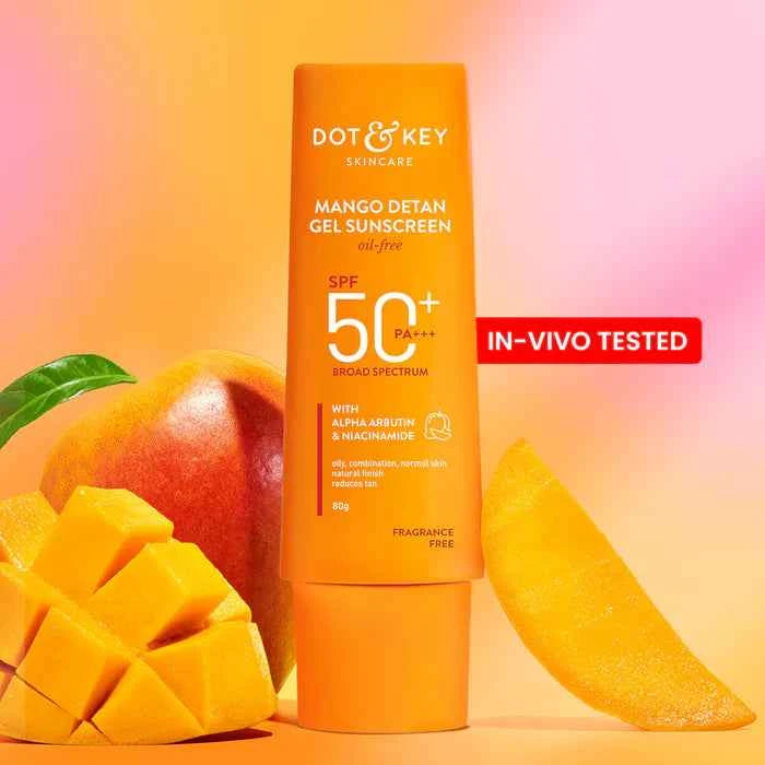 Mango Detan Sunscreen, In-Vivo Tested SPF 50+ PA++++