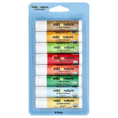 Mild By Nature, Sierra Bees, Organic Lip Balms, Combo Pack, 8 Pack, 0.15 oz (4.25 g) Each