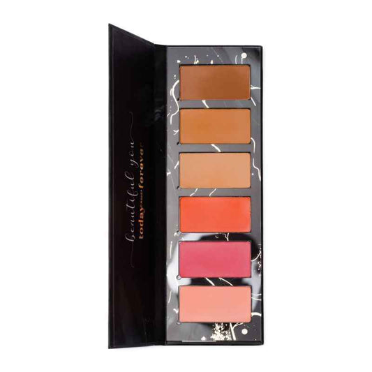 Aflairza Sculpt & Glow 6 Shades Contour And Blush Palette (43g)