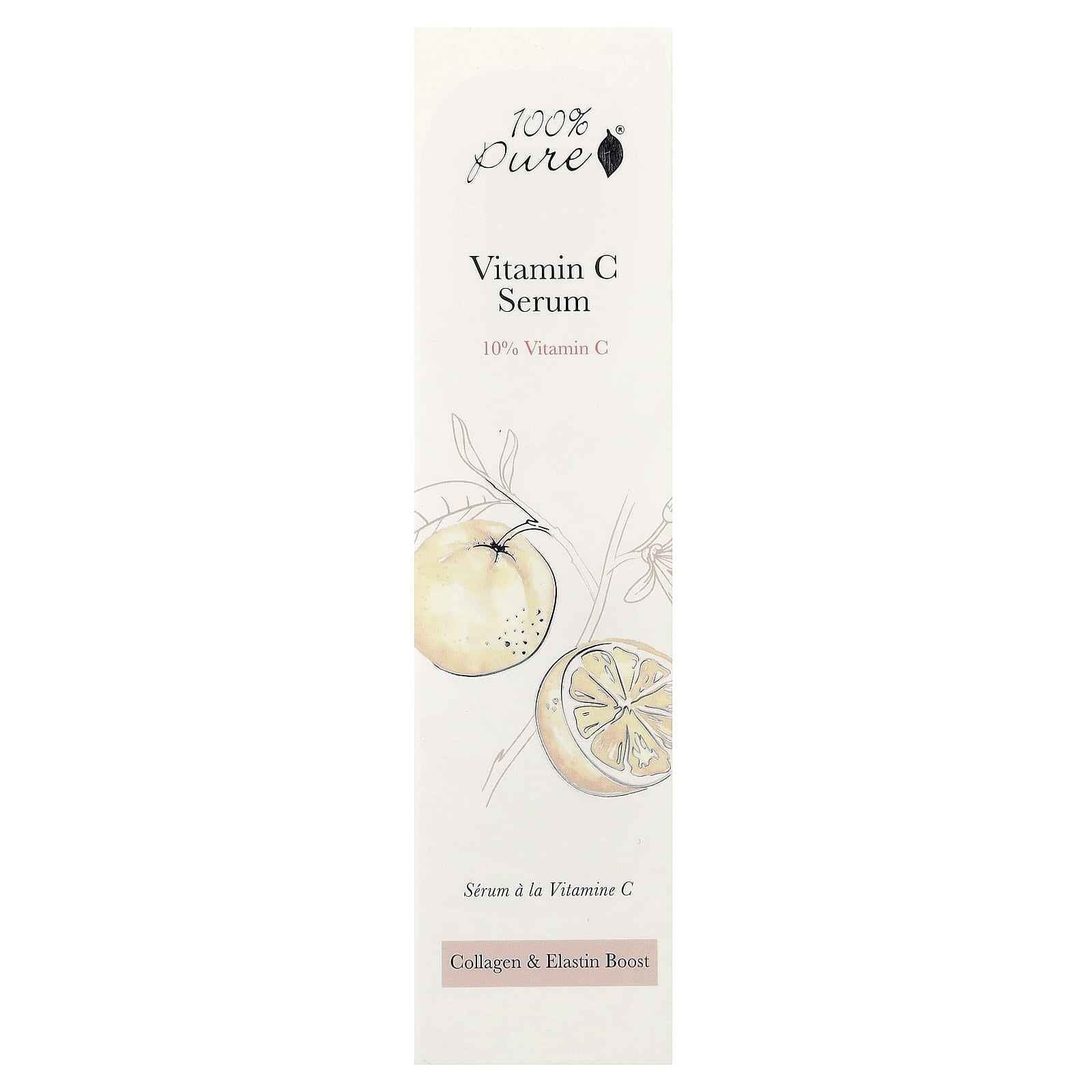 100% PURE, Vitamin C Serum, 1 fl oz (30 ml) - Asian Beauty