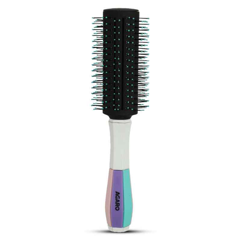 Agaro Classic Round Hair Brush Cyan