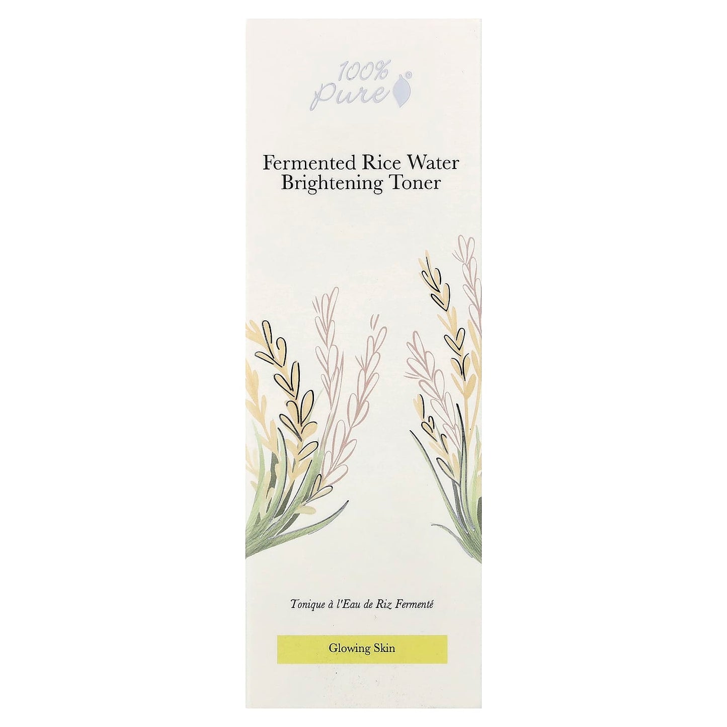 100% PURE, Fermented Rice Water Brightening Toner, 3.3 fl oz (100 ml) - Asian Beauty