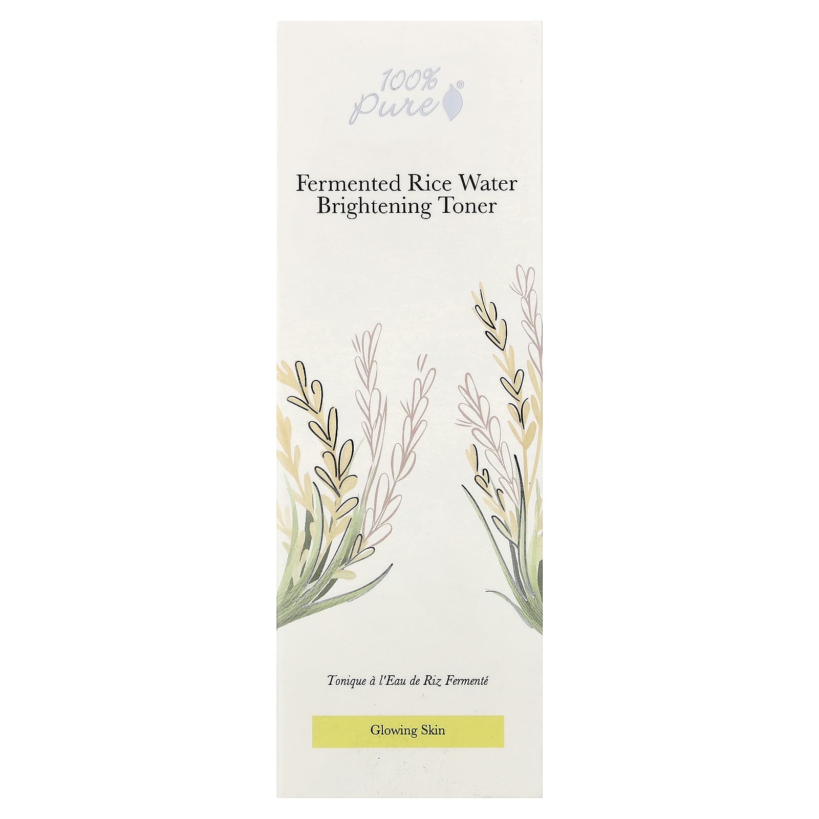 100% PURE, Fermented Rice Water Brightening Toner, 3.3 fl oz (100 ml) - Asian Beauty