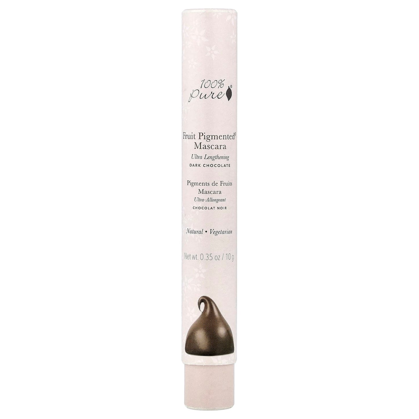 100% PURE, Fruit Pigmented������ Mascara, Ultra Lengthening, Dark Chocolate Brown, 0.35 oz (1 - 