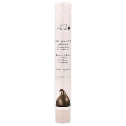 100% PURE, Fruit Pigmented������ Mascara, Ultra Lengthening, Dark Chocolate Brown, 0.35 oz (1 - 