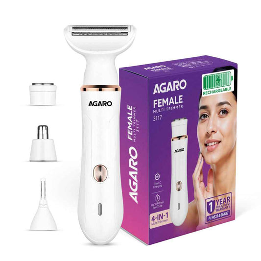 Agaro 3117 Multi Trimmer For Women Face And Body Grooming Tool Painless Hair Removal Device (1 pc)