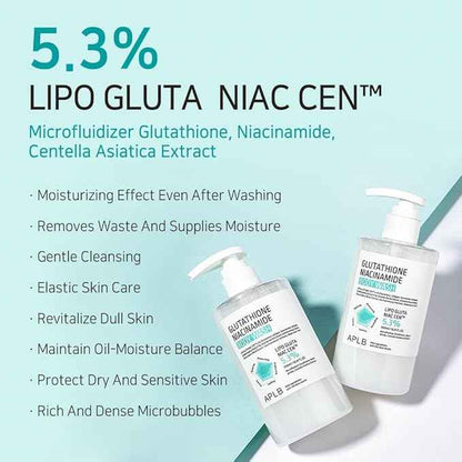 APLB Glutathione Niacinamide Body Wash | LIPO GLUTA NIAC CEN™ 5.3% 10.14 FL.OZ