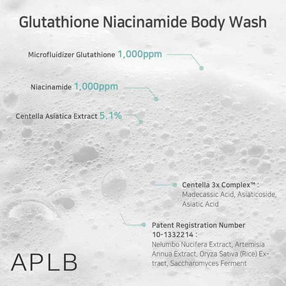 APLB Glutathione Niacinamide Body Wash | LIPO GLUTA NIAC CEN™ 5.3% 10.14 FL.OZ