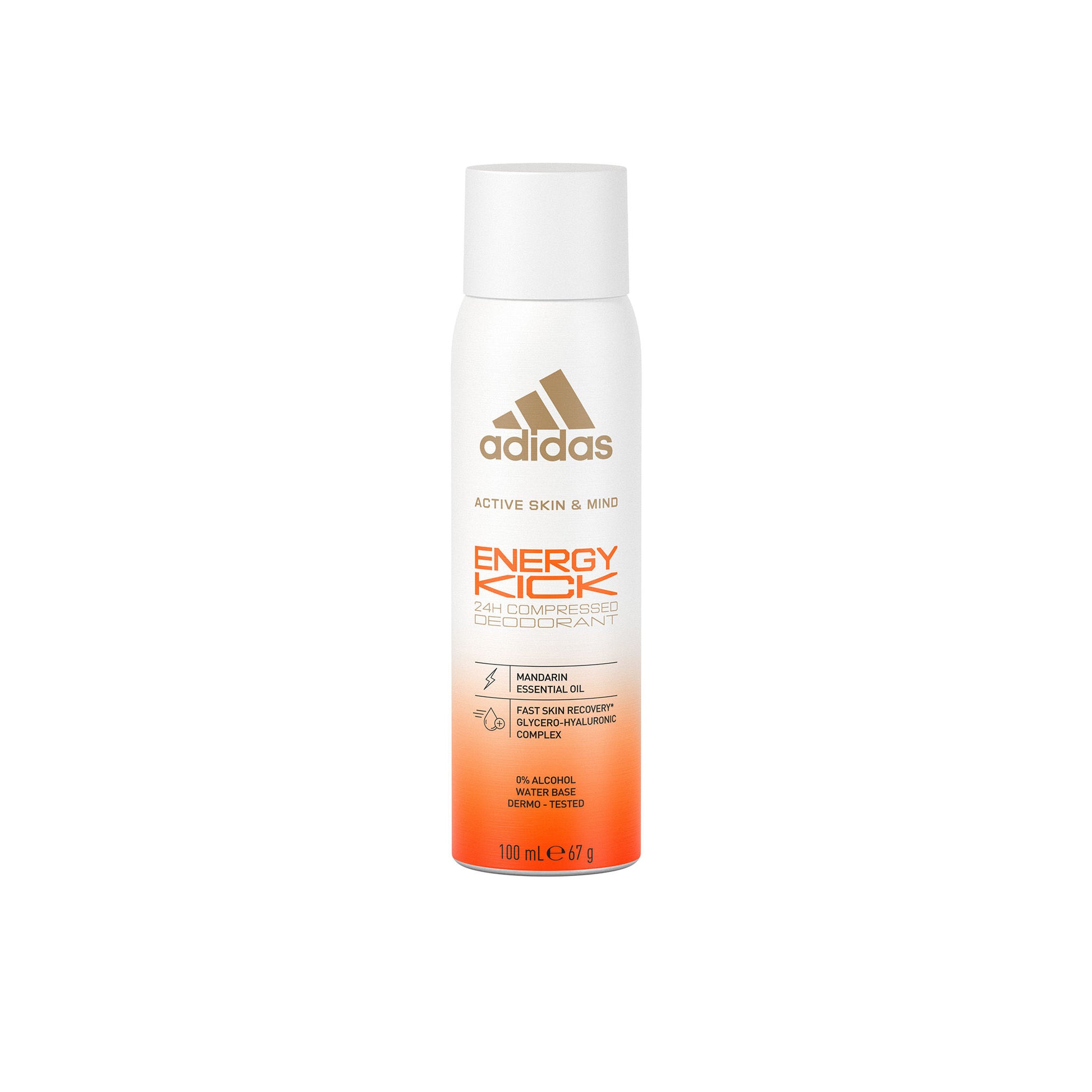 Adidas Fragrances Energy Kick 24H Compressed Deodorant (100ml) - Asian Beauty