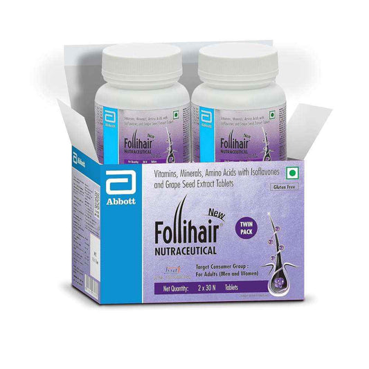 Follihair New Vitamin Tablets Twin Pack 30x2