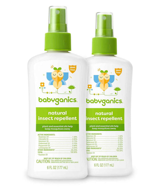 Babyganics Natural Insect Repellent, 6 oz (Pack of 2), Packaging May Vary - Asian Beauty