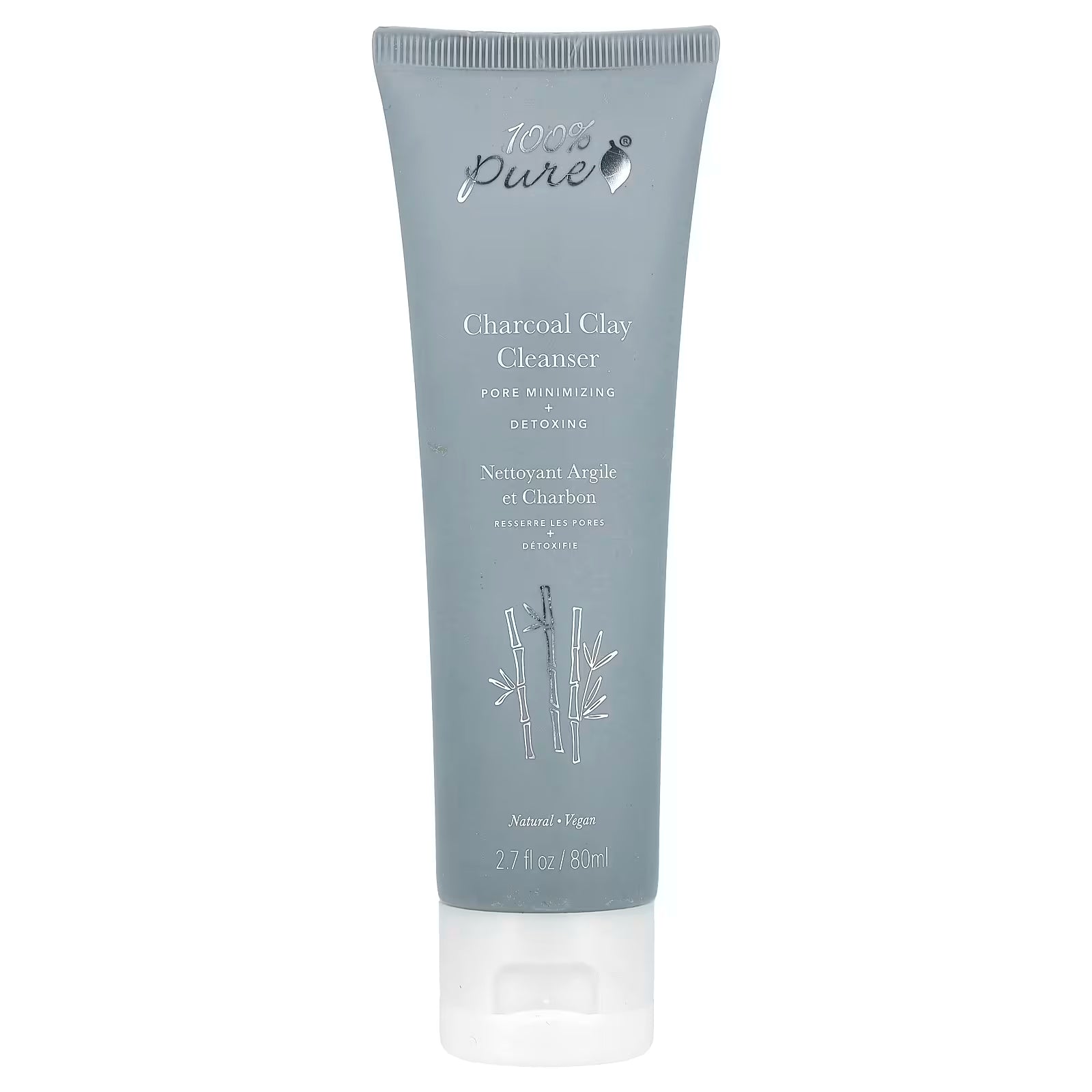 100% PURE, Charcoal Clay Cleanser, 2.7 fl oz (80 ml) - Asian Beauty