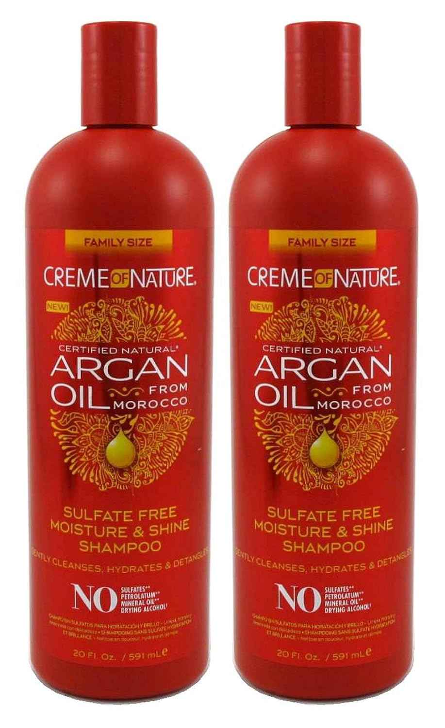 Creme Of Nature Argan Oil Shampoo Sulfate-Free 20oz (591ml) (2 Pack) - Asian Beauty