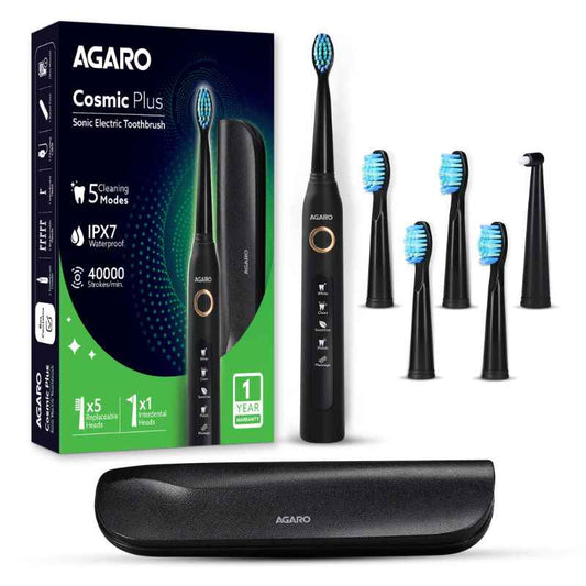 AGARO Cosmic Plus Sonic Electric Toothbrush ��� Black (