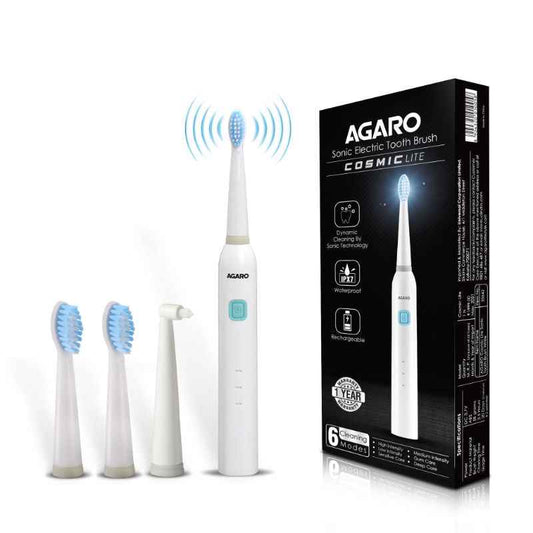 AGARO Cosmic Lite Electric Toothbrush for Adults ��� White 