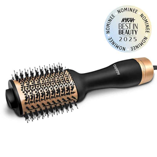 AGARO HV2179 1200W Volumizer Hair Dryer, 24K Gold Surface, Activated Charcoal Bristles, Ceramic (1 pieces)