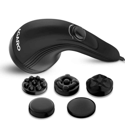 AGARO Atom Plus Full Body Massager, 4 Heads, Variable Speed, for Back, Leg & Foot, Black (1 pc)