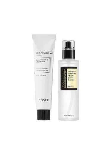 COSRX Night Repair Anti-Aging Set - Advanced Snail 96 Mucin Power Essence + Retinol 0.1 Cream