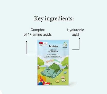 JM Solution x Pokémon Deco Pick Tea Tree Mask (Limited Edition)