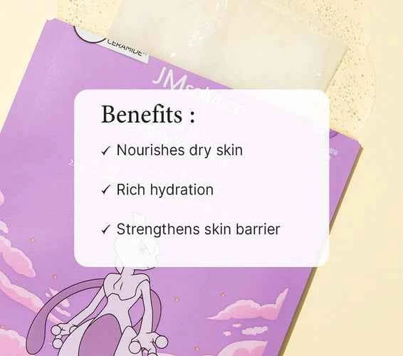 JM Solution x Pokémon Moa Seal Ceramide Mask — Mewtwo Limited Edition