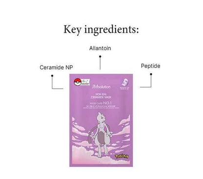JM Solution x Pokémon Moa Seal Ceramide Mask — Mewtwo Limited Edition