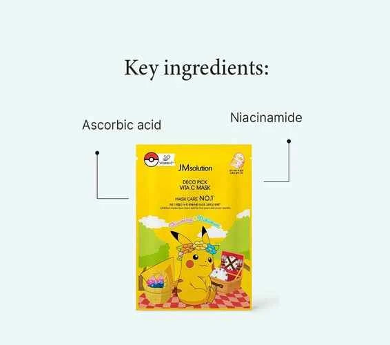 JM Solution x Pokémon Deco Pick Vita C Mask — Pikachu Edition 30ml