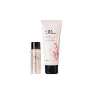 THE FACE SHOP Rice Water Bright Double Cleansing Duo | 2-Step Korean Cleansing Set for Clean, Bright & Fresh Skin